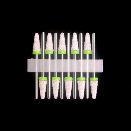 10 Ceramic Drill Bits, Milling Cutters, Rotating Nail Polish Grinding Machine Accessories, Overflow Removal Tool Accessories