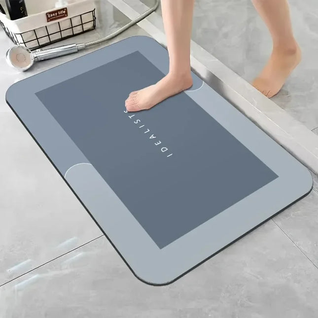 Diatomaceous Earth Bath Mat Super Absorbent Non Slip Fast Drying Soft Floor Mat for Shower Laundry Bedroom Kitchen - product