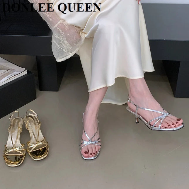 Brand High Heel Sandals Women Flip Flops Peep Toe Shoes Slipper Clip Toe Designer 2025 New Summer Sexy Fashion Dress Party Pumps