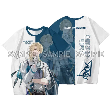 Anime Games Wuthering Waves Hiyuli Cosplay 3D T-shirt Fashion Short Sleeve T shirt Casual Men Women Harajuku Top Summer Clothing