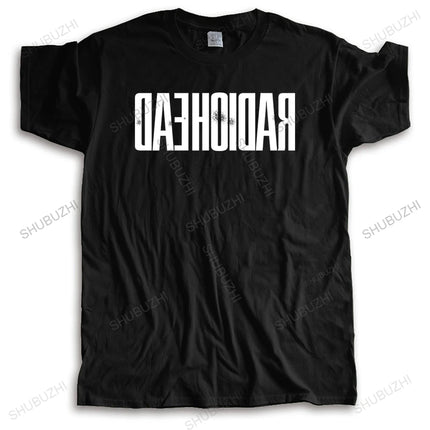 Hot sale homme summer t-shirt brand o-neck teeshirt Radiohead Backwards Soft Fitted Fashion cotton Unisex Teeshirt Euro size