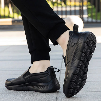 Autumn Soft Genuine Leather Men Shoes Soft Soled Casual Flat Women Outdoor Walking Comfort Fashion Soft Leather Shoes Loafers 48