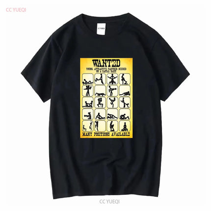 Wanted Kamasutra Position  White Men T Shirt D403 vintage Washed Stylish Slightly graphic fashion Comfortable designer clothes