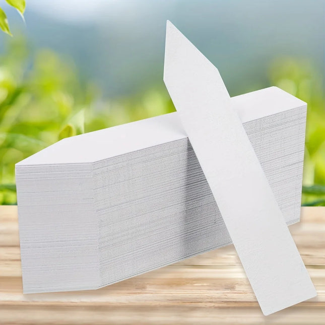 1‌00pcs/4 Inch Plastic Plant Labels with Permanent Pen - Outdoor Garden Seedling Markers
