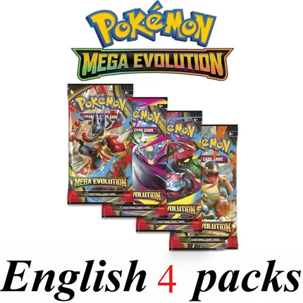 Pokemon Cards Mega Evolution Ascended Heroes English Version Cards Per Pack Rare Trading Cards for Collection Gift 4 Packs