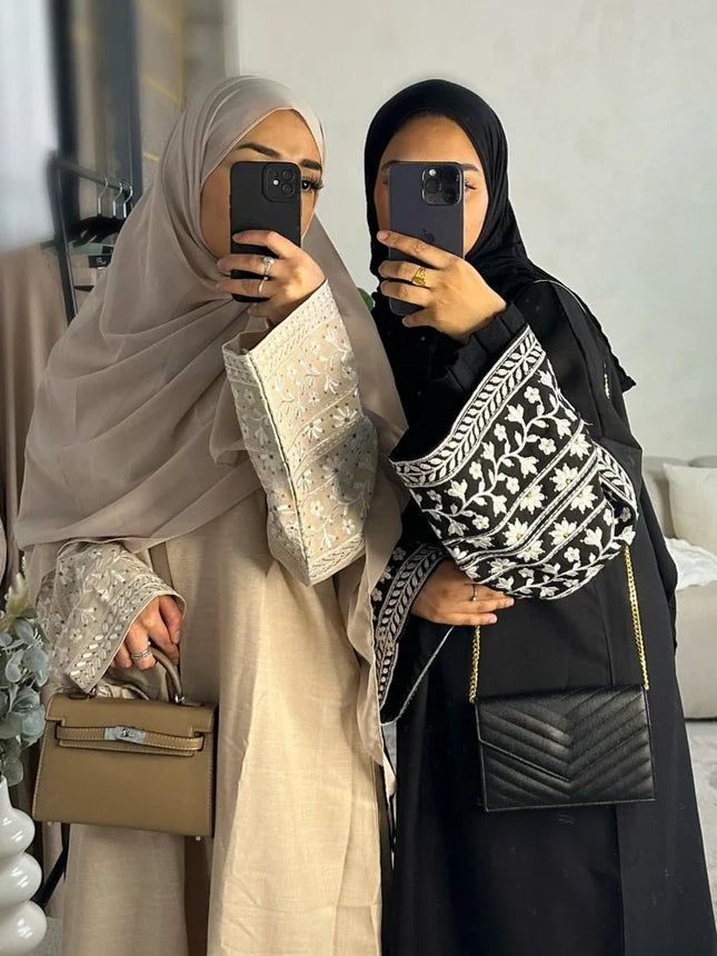 Eid Muslimische Stickerei Abaya für Damen Partykleid Ramadan Abayas Langes Kleid Kaftan Vestidos Largos Dubai Robe Jalabiya 2025