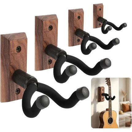 1/2Pcs Guitar Holder Hook Acoustic Guitar Hook Holder Stand Non-slip Guitar Hanger Wall Mount for Electric Guitar Bass Ukulele