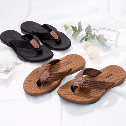 Men's flip flops TPR sole summer beach casual shoes breathable quick drying comfortable indoor and outdoor shoes
