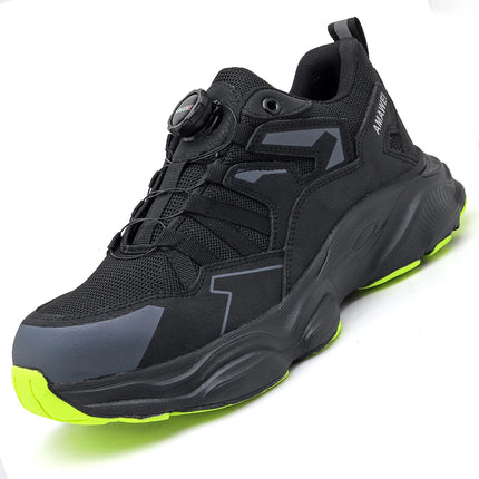 Rotating Button Steel Toe Safety Shoes for Men Lightweight Work Sneakers Puncture Proof Work Shoes Coustruction Safety Shoes