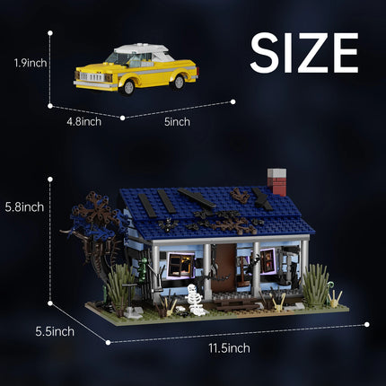 Evil Dead Horror House Building Block Set with LED Light,Haunted House Hut Model Toys Boys and Girls Halloween Gifts(639 Pcs)