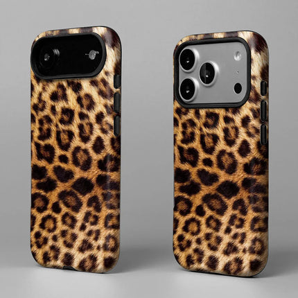 Phone Case For iPhone 17 16 15 13 12 11 14 Pro Max 7 8 Plus Mini XR XS Max Luxury Leopard Print 2 IN 1 Film shell Cover