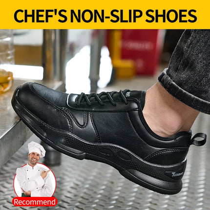 Chef's Work Shoes, Anti Slip and Oil Resistant Casual Shoes, Anti Slip and Waterproof Restaurant Work Shoes