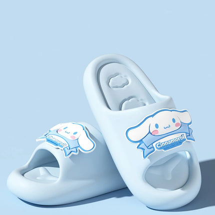 Sanrio Kuromi Cartoon Women's Cloud Slides, Breathable Non-Slip Indoor/Outdoor Slides with Cute Kawaii Design
