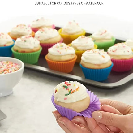 5/10/20/30pcs/lot Silicone Cake Mold Round Heart Shape Muffin Cupcake Baking Molds Home Kitchen Bakeware Resistant and Soft