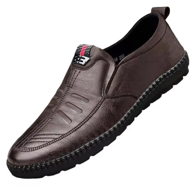 Mens PU Leather Loafers Non Slip Walking Flats Breathable Outdoor Slip on Casual Shoes for Male - product view 8