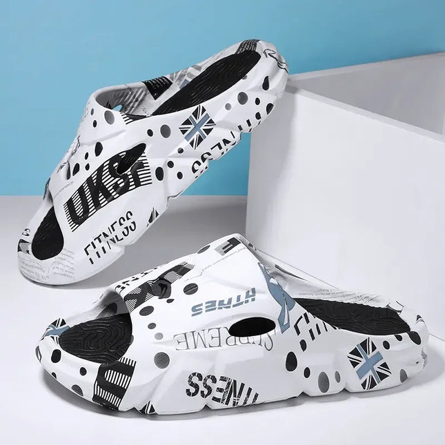Original New Style Slippers Men's Sandals Summer Fashion Thick Bottom Anti-slip Slip-on Flip Flops Camouflage Beach Slides Shoes