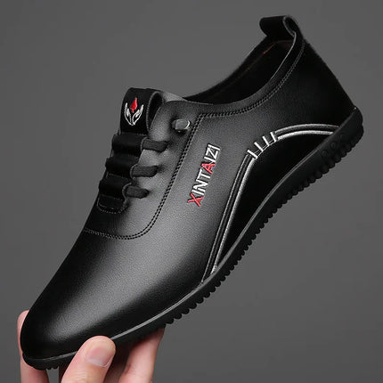 2024 casual men leather shoes Versatile Business White footwear Fashion anti slip comfortable loafers male new lightweight flat