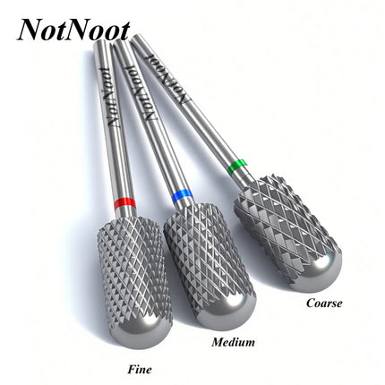 NotNoot Safety Nail Drill Bit, 3/32'' Smooth Round Top Large Barrel Carbide Bits, Suitable for Manicure Pedicure Cuticle Gel Pol