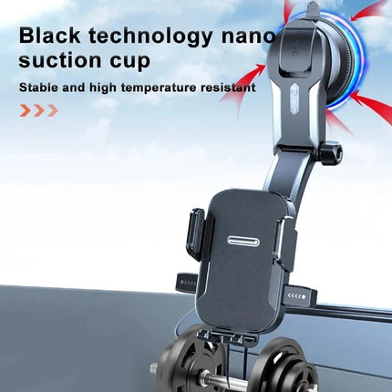 Universal Car Phone Holder Dashboard Mount 360° Rotatable Gravity Phone Holder With Extension Rod Bracket GPS Support For Phone