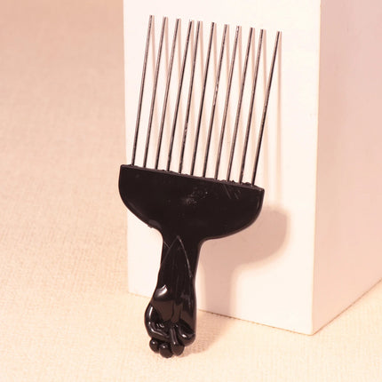African Curling Comb Set with Steel Needle Comb and African Curling Comb, Salon Styling Tool Special for Real Hair Wigs