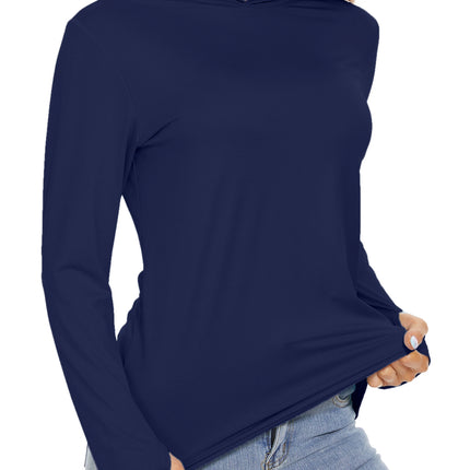TACVASEN Summer UV/Sun Protection Outdoor Hooded T-shirt Women's Hoodie Shirt UPF 50+ Long Sleeve Fishing Hiking Athletic Shirts
