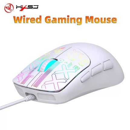 RGB Backlit Wired Gaming Keyboard Mouse Combo (68-Key) - product image from BSM MART