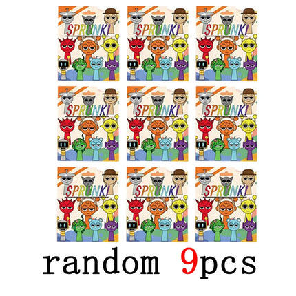 Hot 24pcs/Set Mini Sprunki Blind Box Action Figure Toy Cartoon Movie Sprunki Wenda Model Doll Figurines Kids Gift