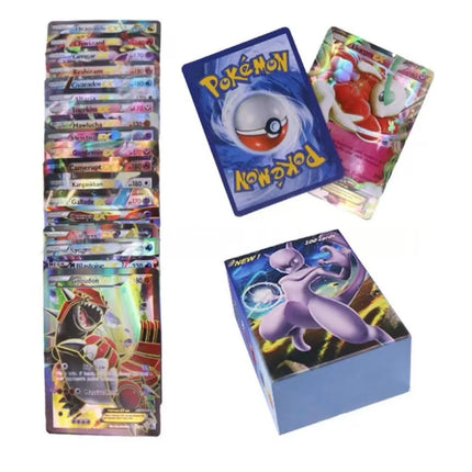 100pcs Pok é mon Card Pok é mon Card Full Flash Card English Version 100 Rare Card Game Battle