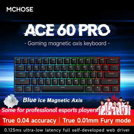 MCHOSE ACE60 Pro ACE68 Esports Wired Mechanical Keyboard Magnetic Switch Hot Swap Customized Gaming Keyboard Pc Gamer Accessorie