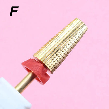 Professional 5 In 1 Golden Tungsten Steel Nail Milling Drill Bits Multi-Functional Carbide With High Hardness Manicure Tool Acce