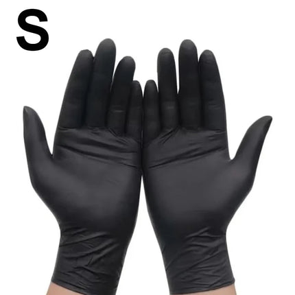 30/60/100PCS Disposable Black Nitrile Gloves Black Nitrile Gloves Cleaning Hairdressing Pet Tattoo Bathing Dishwashing