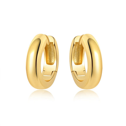 Original 2026 S925 Sterling Silver Zircon 18K Gold Lining Vintage Hoop Earrings for Women Birthday Party Wedding Gift Jewellery