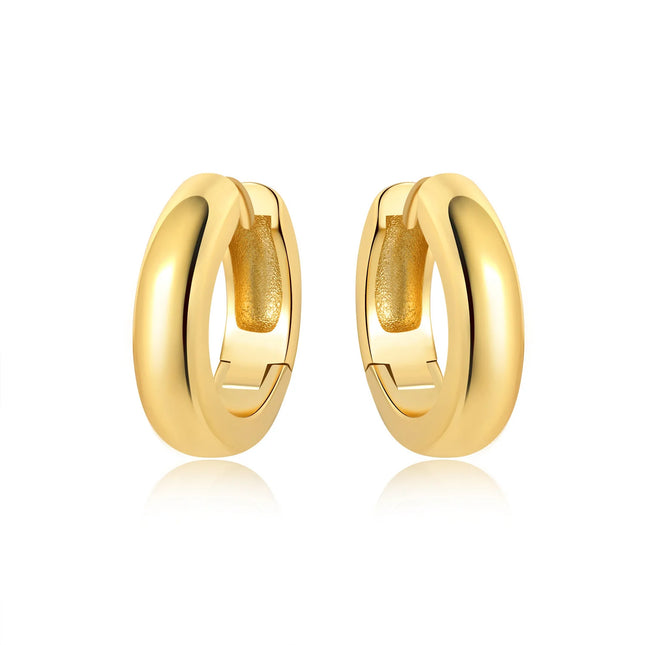Original 2026 S925 Sterling Silver Zircon 18K Gold Lining Vintage Hoop Earrings for Women Birthday Party - product image 2