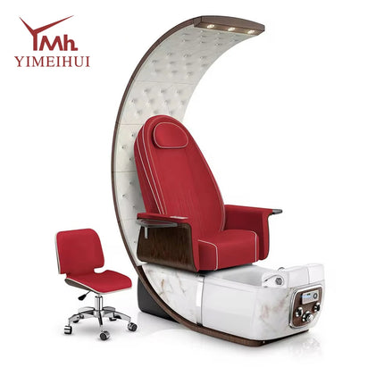 Luxury Pedicure Chair for Nail Spa Salons High-Back Professional Foot Care Manicure Station Human Touch Massage Modern Furniture