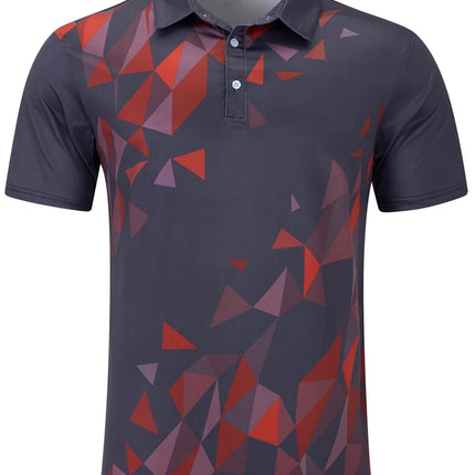 Men's Sports Style Polo Shirts 3D Print Golf Shirt Button Up Breathable Summer New Short Sleeve Men's Clothing Sport Streetwear