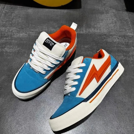 American New Men Canvas Casual Shoes Street Flat Skate Shoes Cool Hiphop Lace-up Loafers