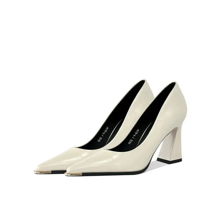New Retro Pointed Toe High Heels Women's 2025 Spring and Autumn New Versatile Professional Single Shoes