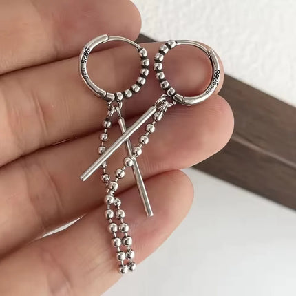 VENTFILLE 925 Sterling Silver Geometry Hoop Earring for Women Minimalism Classic Office Versatile Fashion Jewelry Gift Dropship