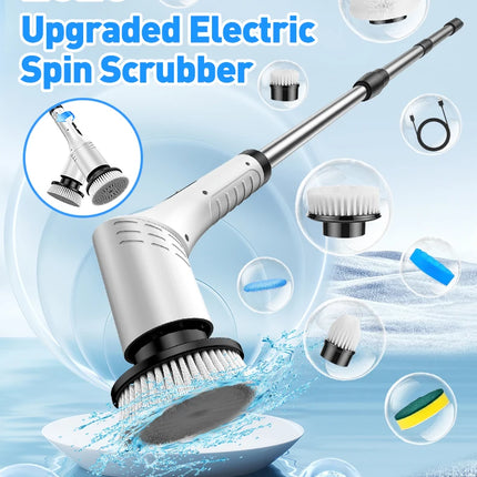Electric cleaning brush, waterproof long-handle, multi-functional household floor brush, electric brush, floor scrubber