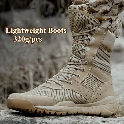 New 35-47 Size Men Women Ultrallight Outdoor Climbing Shoes Tactical Training  Boots Summer Breathable Mesh Hiking Desert Boot