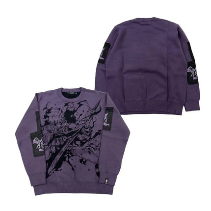 Heavyweight Anime Character Y2K Style Oversized Knitted Sweater Couple Loose Autumn Winter Overhead Knitted Pullover