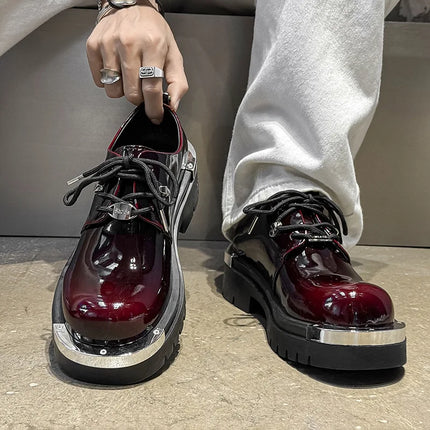 High Quality Mens Shoes British Style Retro Derby Shoes for Men High-end Platform Casual Mens Shoes Luxury Designer Leather Shoe