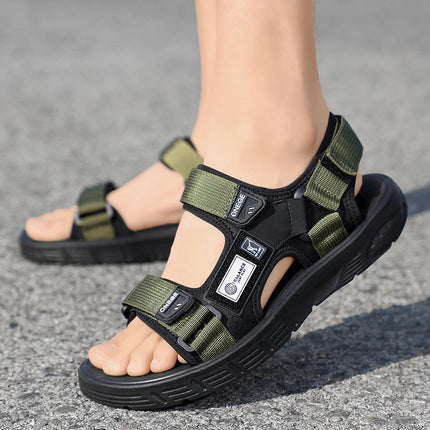 A Pair of Men's New Summer Casual Shoes, Fashionable and Trendy Sports Wear-Resistant Sandals, Cool Beach Shoes