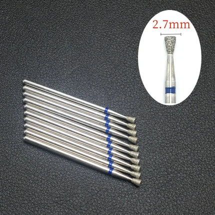 10 Piece Nail Milling Cutter Set Diamond Electric Nail Enhancement Drill Nail Drill Corner Cleaning Drill Burr Accessories Tool
