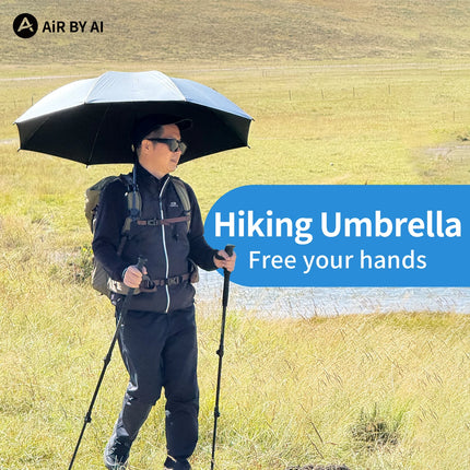 Ultralight Hiking Umbrella Outdoor Trekkin Long Umbrella Hands-Free UV Protection Umbrella Clip for Backpacks Sun & Rain Outdoor