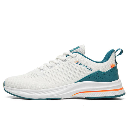 Baasploa New Men Knit Casual Walking Shoes Breathable Trendy Sneakers Original Light Shock Absorption Male Tennis Shoes