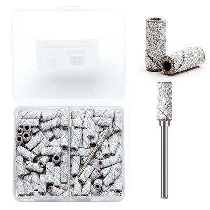 3mm 80pcs Mini Zebra Nail Sanding Bands Electric Machine Nail Drill Bits UV Gel Acrylic Polish Remover For Nails Accessory Tool