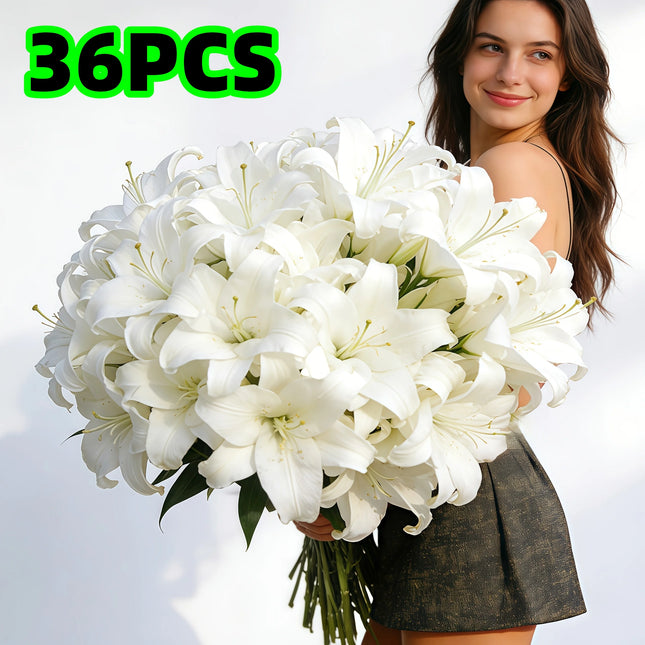 White Lily Flowers - artificial flowers for home (photo 7 of 7)