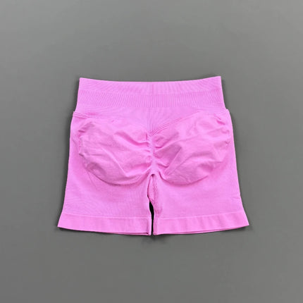 HISTELLO Gym Shorts 4.5" Women Fitness Sports Biker Shorts Low Waist Running Pants Workout Scrunch Butt Yoga Seamless Leggings
