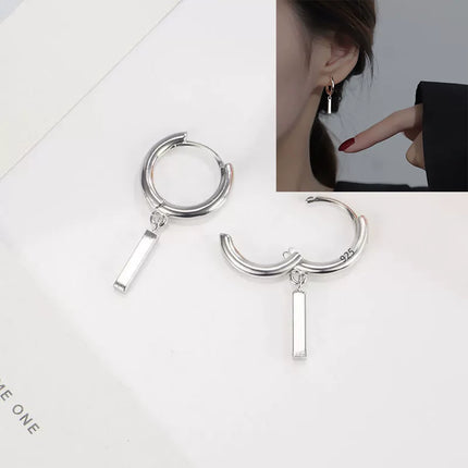 VENTFILLE 925 Sterling Silver Black Agate Rotund Earrings For Women Girl Originality Design Korean Jewelry Party Gifts Dropship